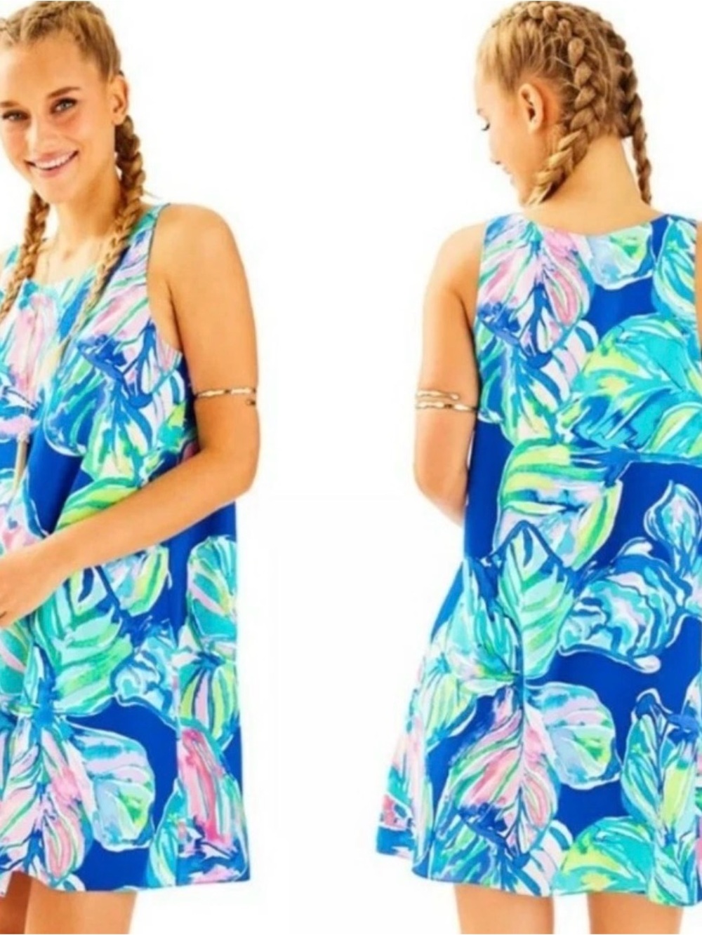 Lilly Pulitzer JACKIE 100% Silk Shift Dress CASA DEL SOL  Rare